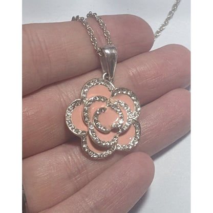 Roman Pink Flower Necklace