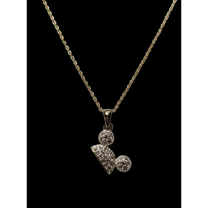 Disney Crystal Mickey Pave Pendant Necklace