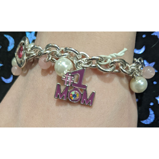 Number One Mom Mother's Day Charm Bracelet