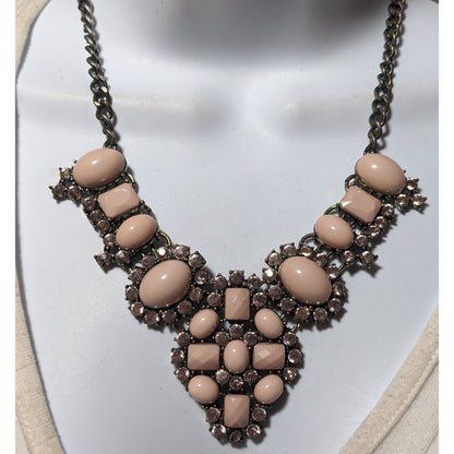 Sugarfix Pink Gemmed Statement  Necklace