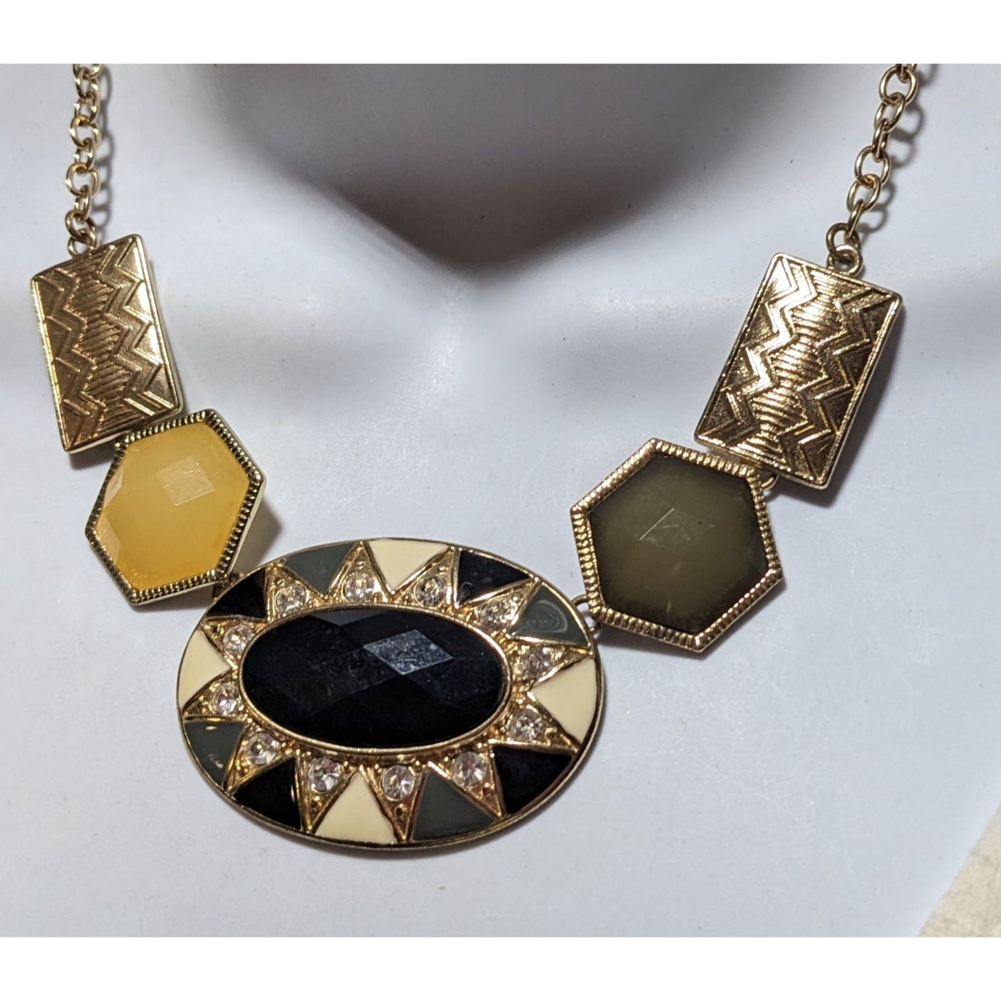 Geometric Glam Statement Necklace