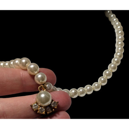 Vintage Regency Style Pearl Bridal Necklace