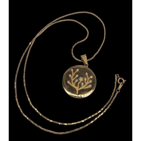 Steeltime Tree Of Life Pendant Stainless Steel Pendant Necklace With Rhinestones