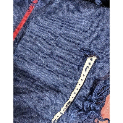 Les Petites France Blue And White Floral Scarf