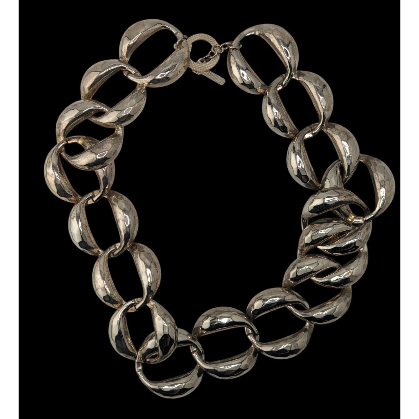 Chunky Silver Chain Necklace Statement Bold Modern Minimalist Link Jewelry