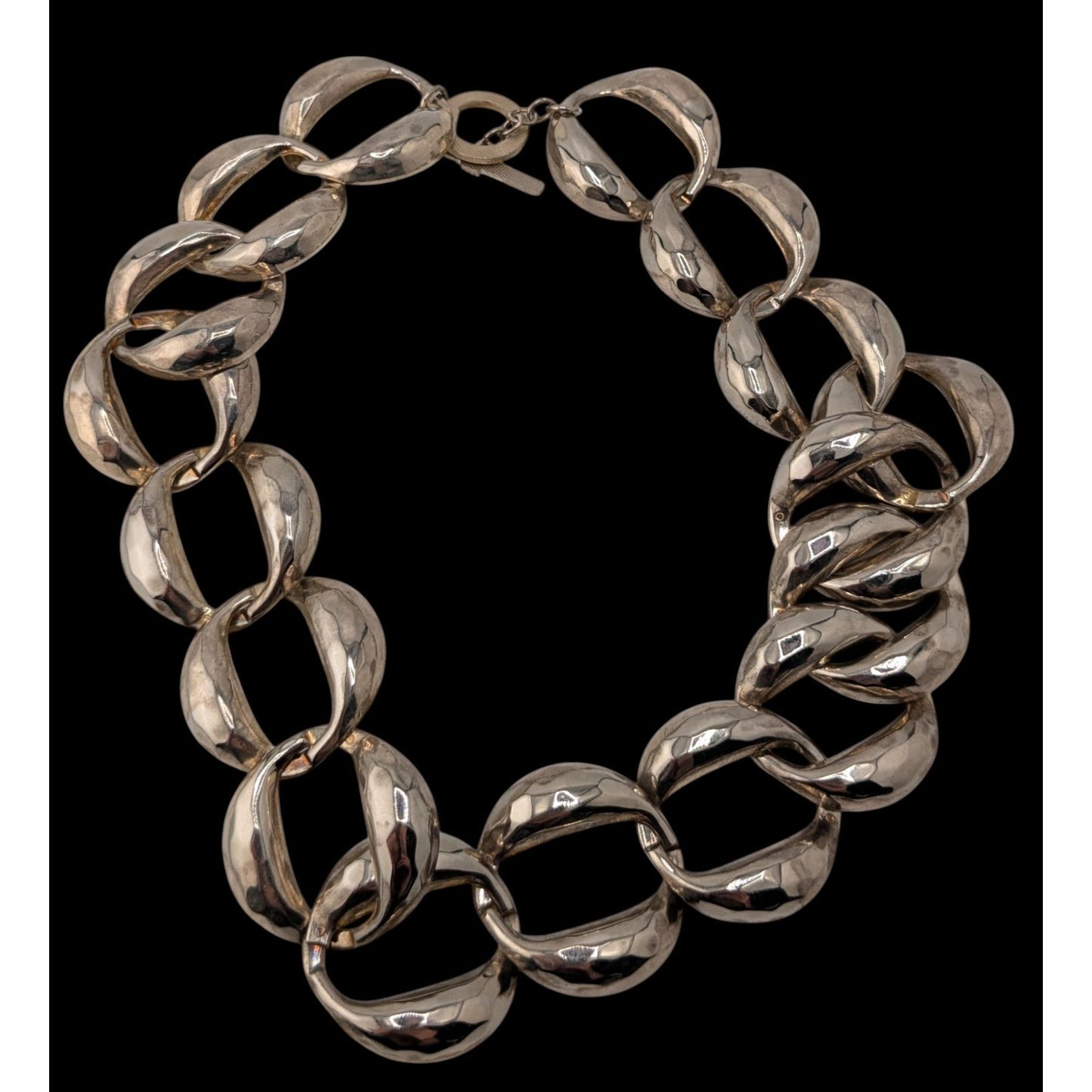 Chunky Silver Chain Necklace Statement Bold Modern Minimalist Link Jewelry