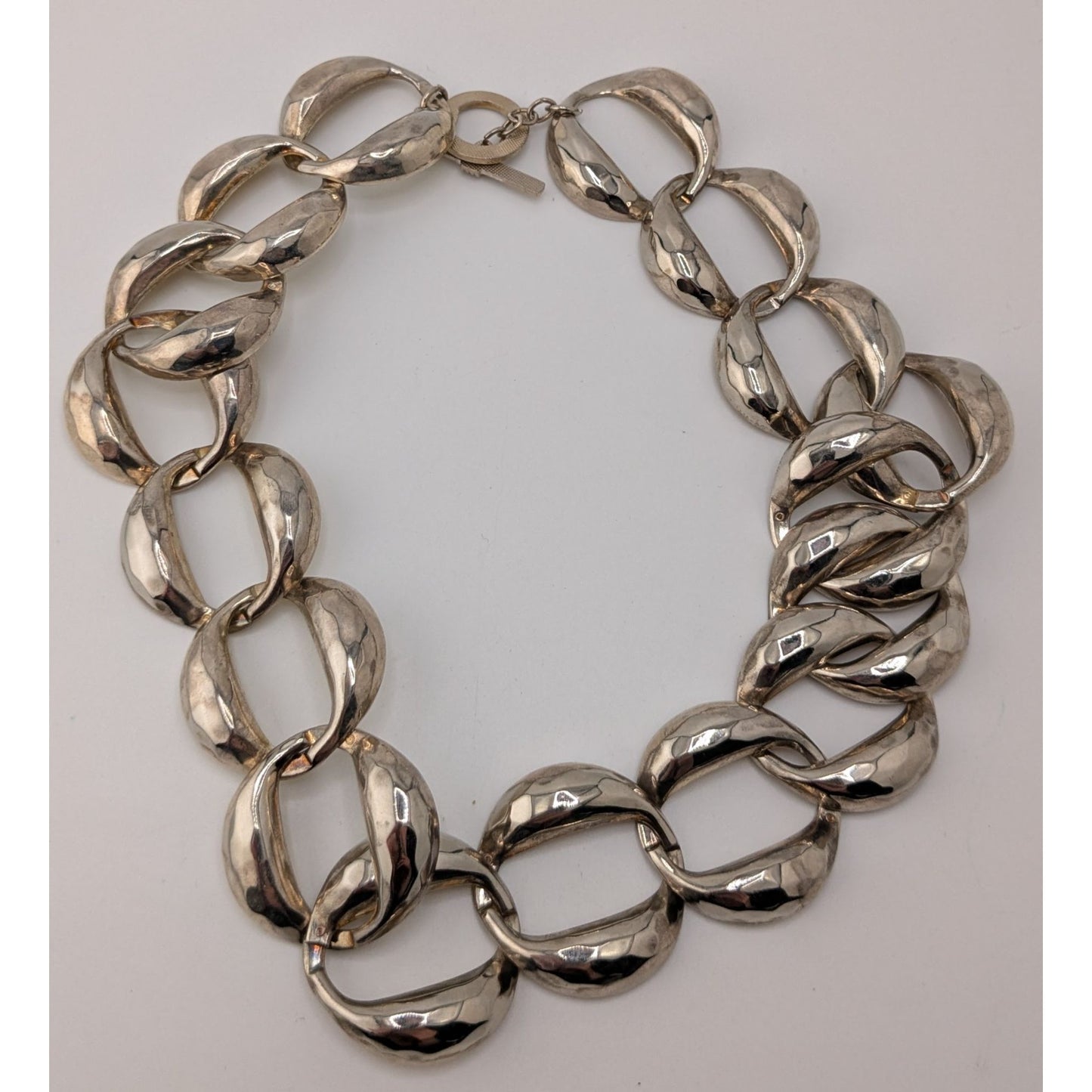 Chunky Silver Chain Necklace Statement Bold Modern Minimalist Link Jewelry