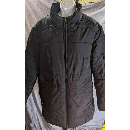 Faded Glory Black Puffer Coat Womens 3X Plus Size Quilted Winter Jacket