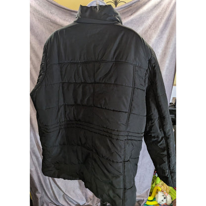 Faded Glory Black Puffer Coat Womens 3X Plus Size Quilted Winter Jacket