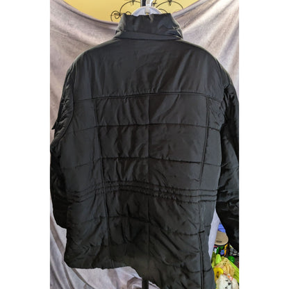 Faded Glory Black Puffer Coat Womens 3X Plus Size Quilted Winter Jacket