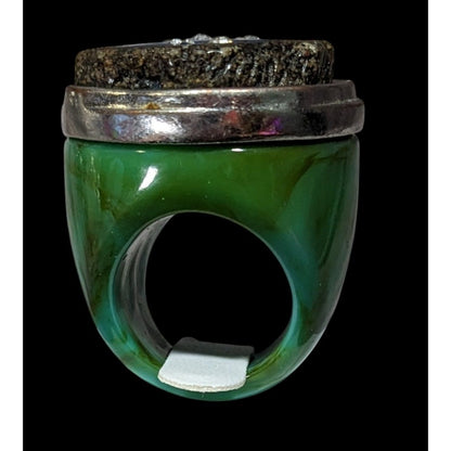 Vintage Chunky Lucite And Faux Stone Constellation Statement Ring