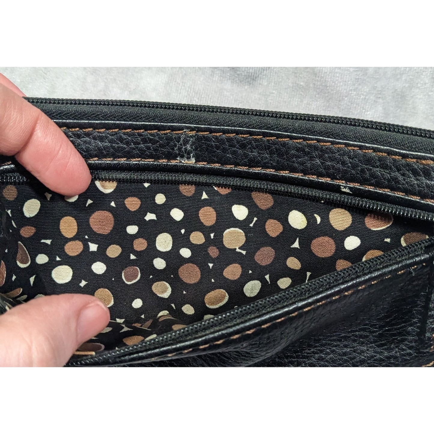 Vintage Brighton Embroidered Leather Wallet