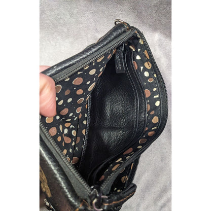 Vintage Brighton Embroidered Leather Wallet