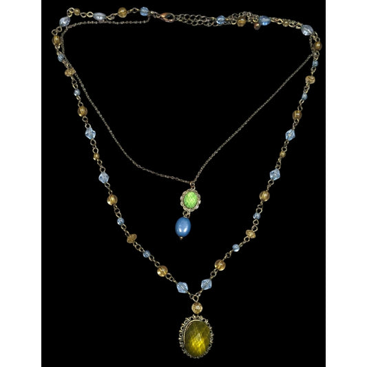 Vintage Victorian Style Layered Beaded Necklace