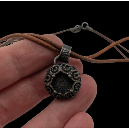 Vintage Bohemian Necklace With Turquoise Pendant