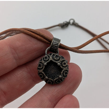 Vintage Bohemian Necklace With Turquoise Pendant