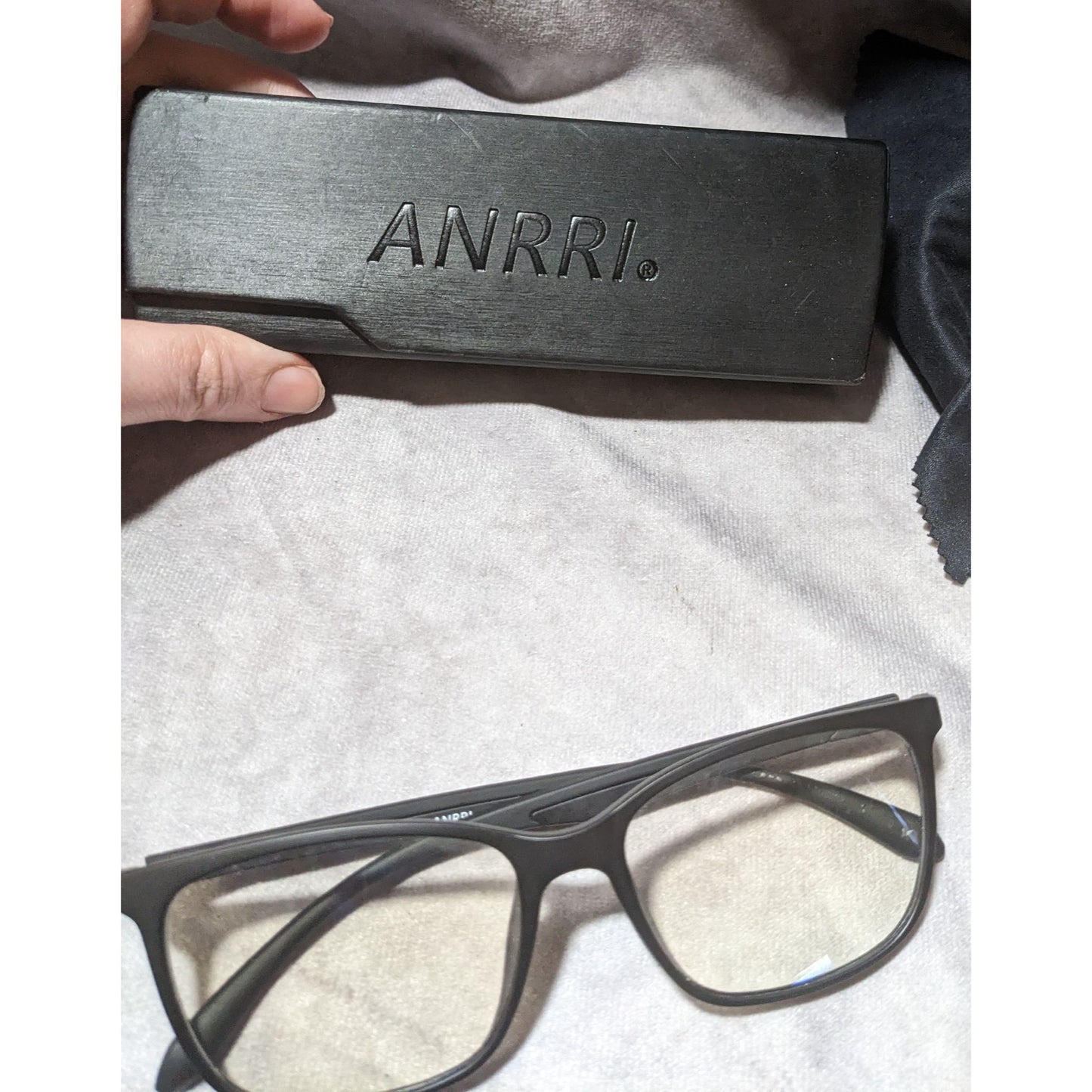 Anrri Black Velvet Touch Blue Light Glasses