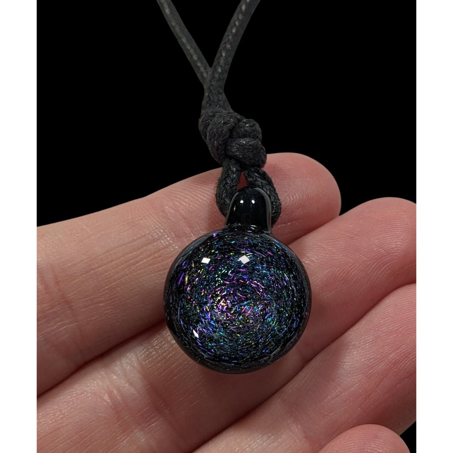 Whimsical Galaxy Dichroic Glass Pendant Necklace