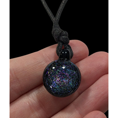Whimsical Galaxy Dichroic Glass Pendant Necklace