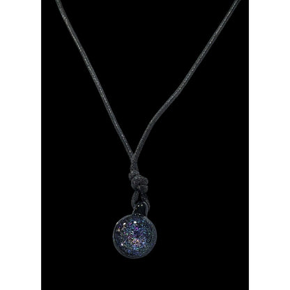 Whimsical Galaxy Dichroic Glass Pendant Necklace