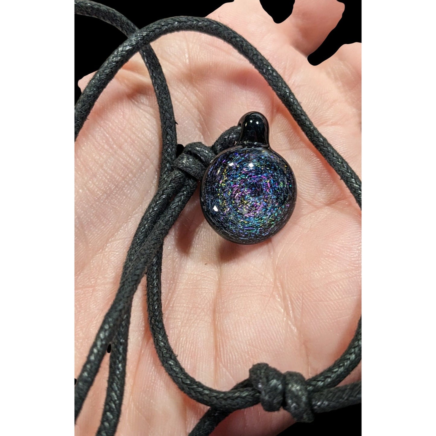 Whimsical Galaxy Dichroic Glass Pendant Necklace