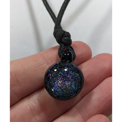 Whimsical Galaxy Dichroic Glass Pendant Necklace