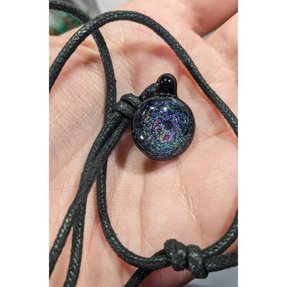Whimsical Galaxy Dichroic Glass Pendant Necklace