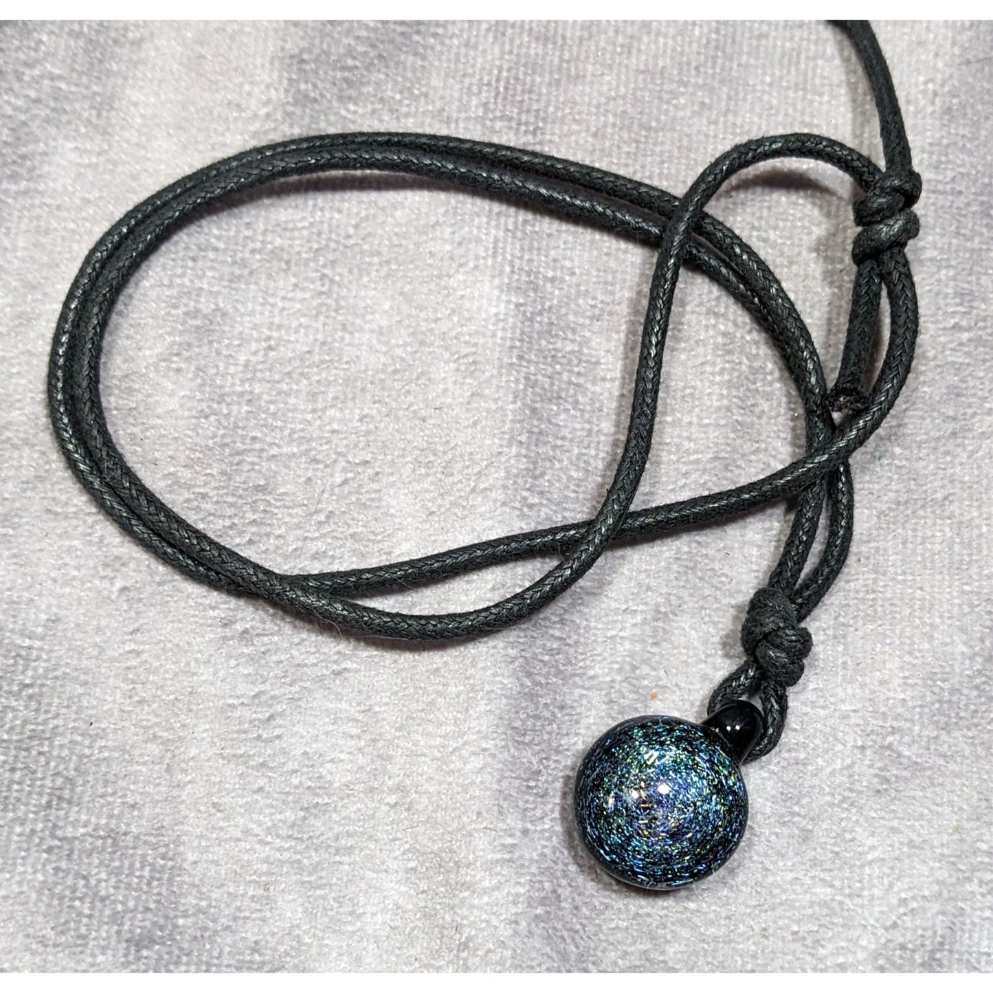 Whimsical Galaxy Dichroic Glass Pendant Necklace