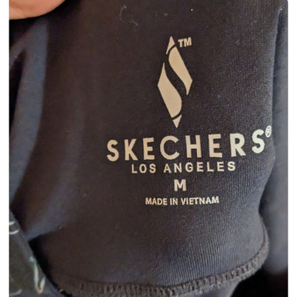 Skechers Black Floral Print High Waist Leggings Size M