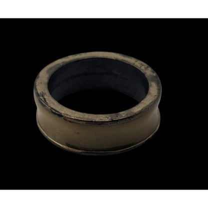 Vintage Retro Mod Olive Green Enamel Wide Band Statement Ring
