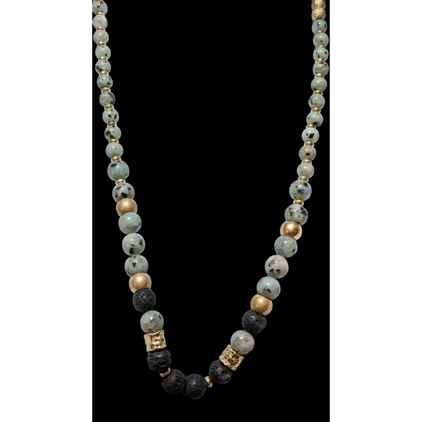 Lava Agate Beaded Necklace