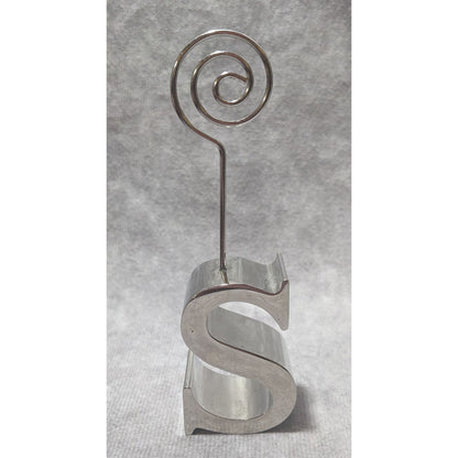 Silver S Photo Holder