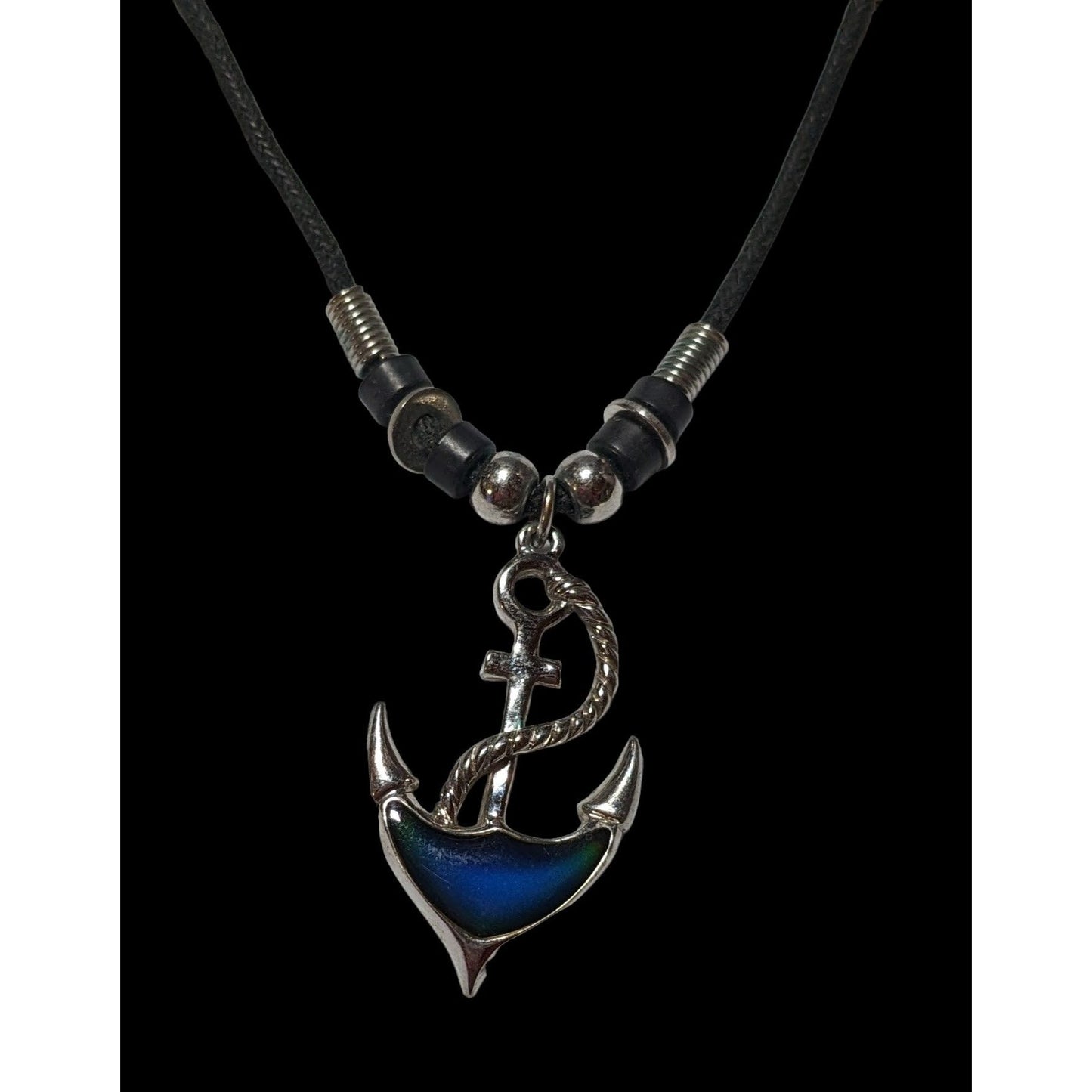 Retro Color Changing Mood Anchor Pendant Necklace