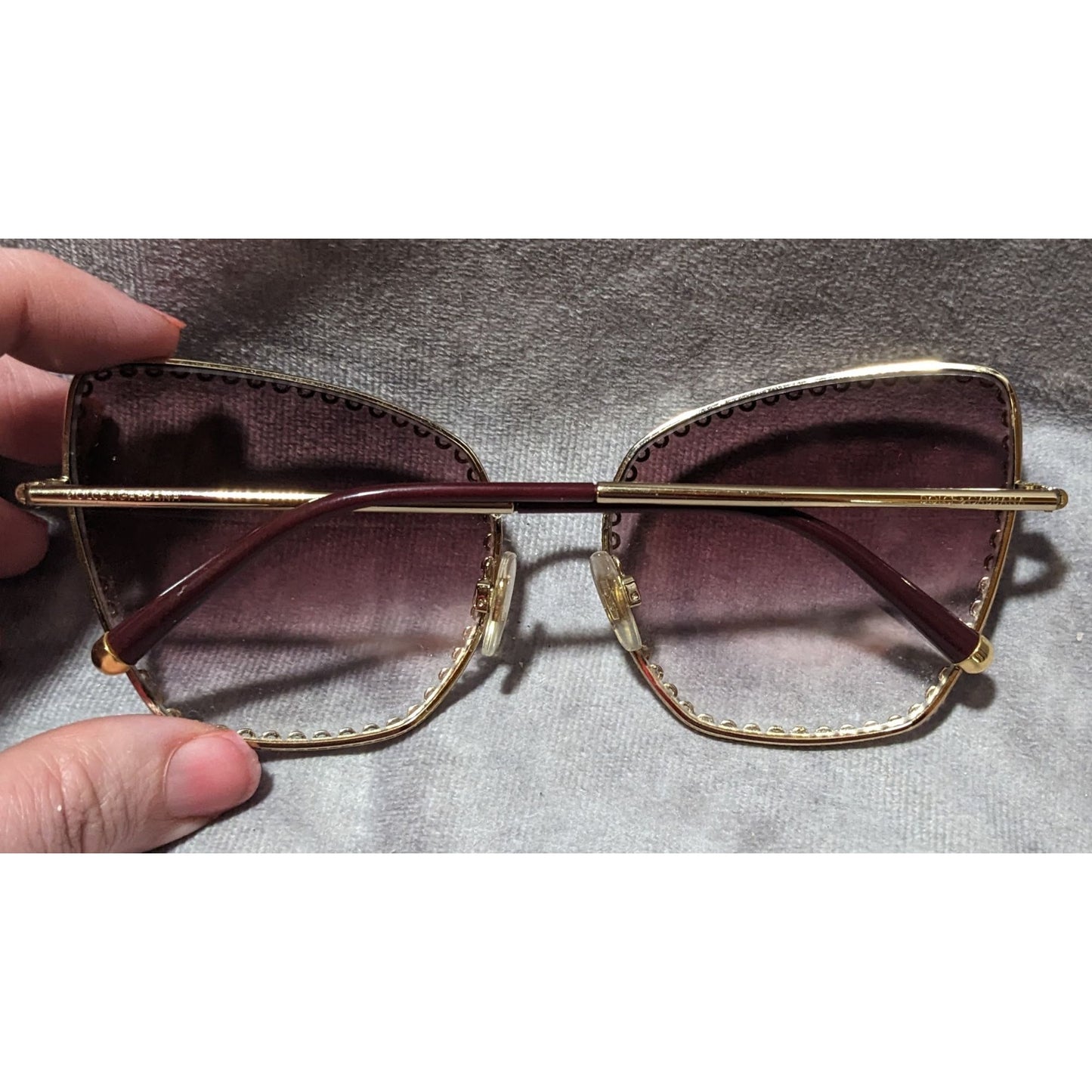 Dolce & Gabbana Gold Plum Gradient Cateye Sunglasses