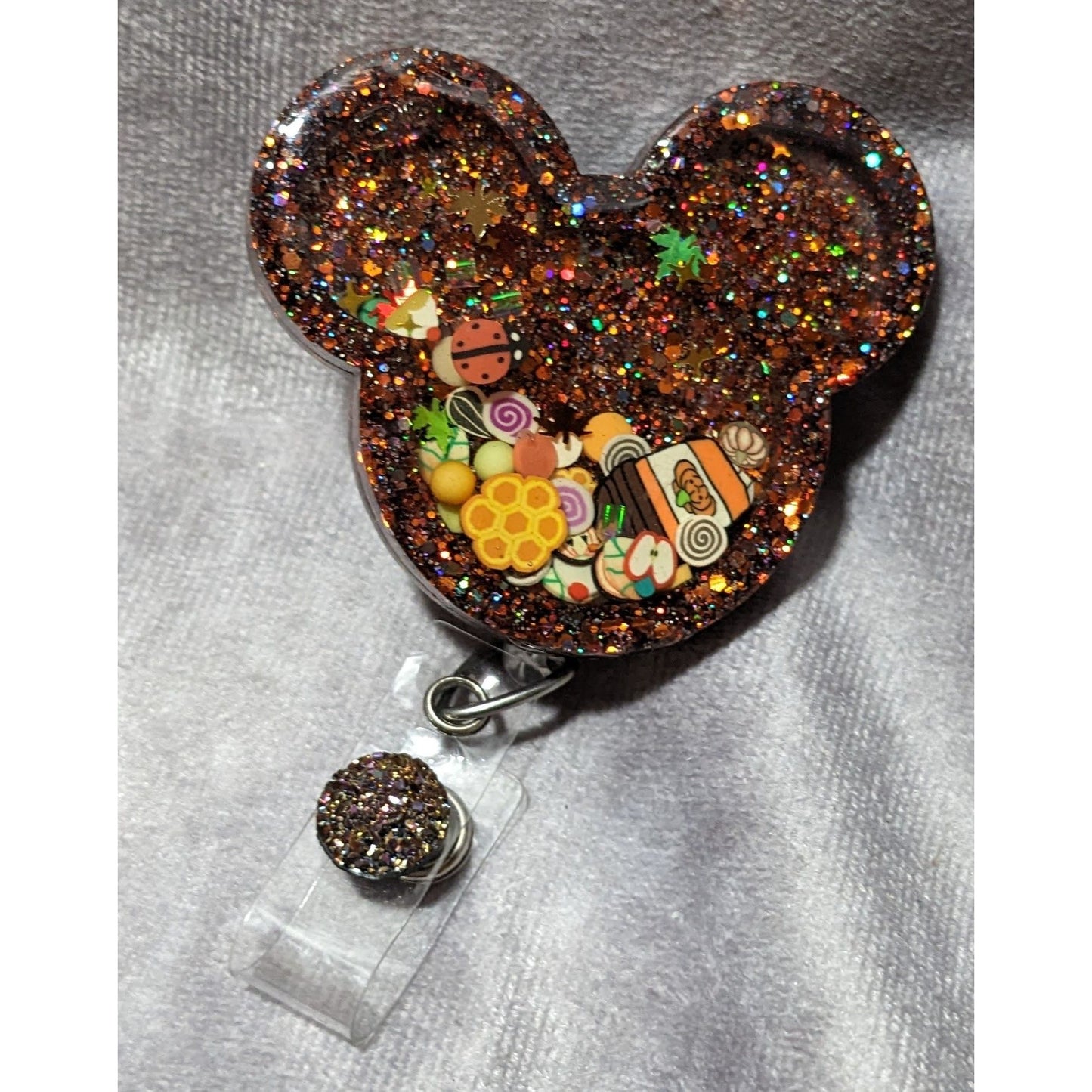 Autumn Glitter Badge Real