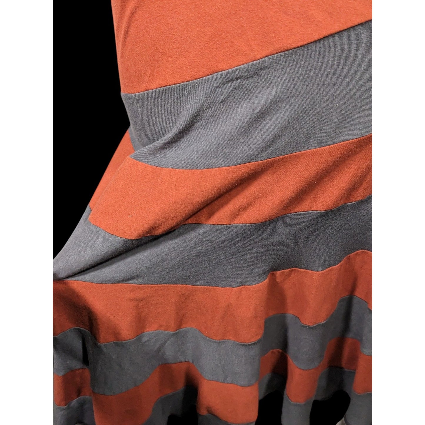 Aimee G Grub Asymmetrical Striped Midi Dress Size XS