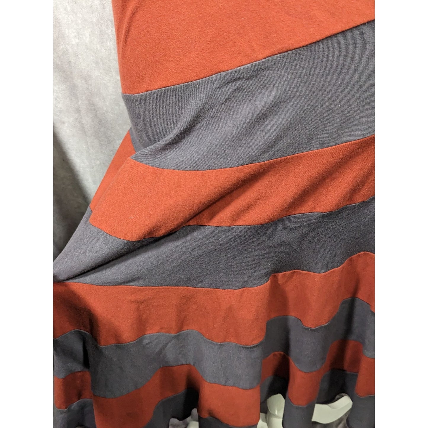 Aimee G Grub Asymmetrical Striped Midi Dress Size XS