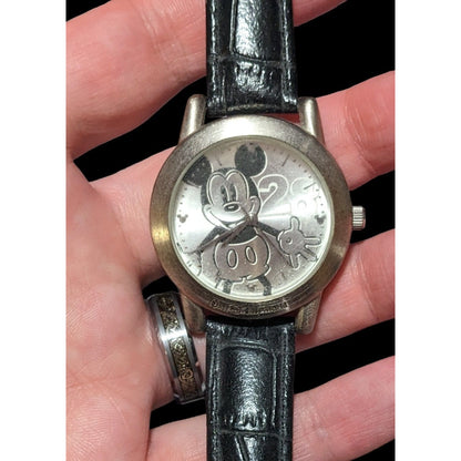 Vintage Disney World Silver Mickey Watch