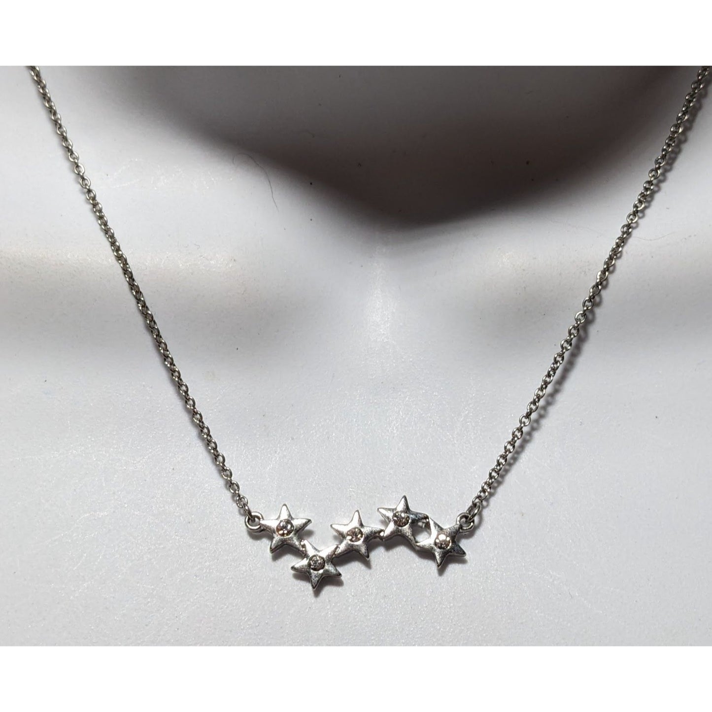 Minimalist Silver Sparkling Star Necklace