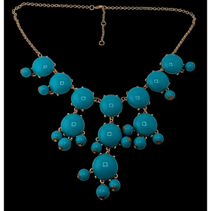 Y2K Bubble Statement Bib Necklace Blue Club Kid Jewelry