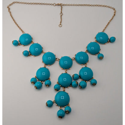 Y2K Bubble Statement Bib Necklace Blue Club Kid Jewelry