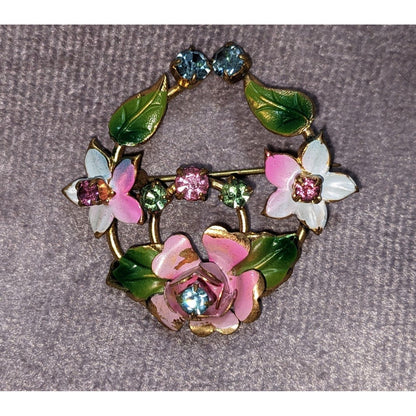 Vintage Austrian Floral Brooch