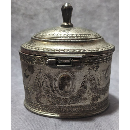 Vintage Silver Lidded Jewelry Box