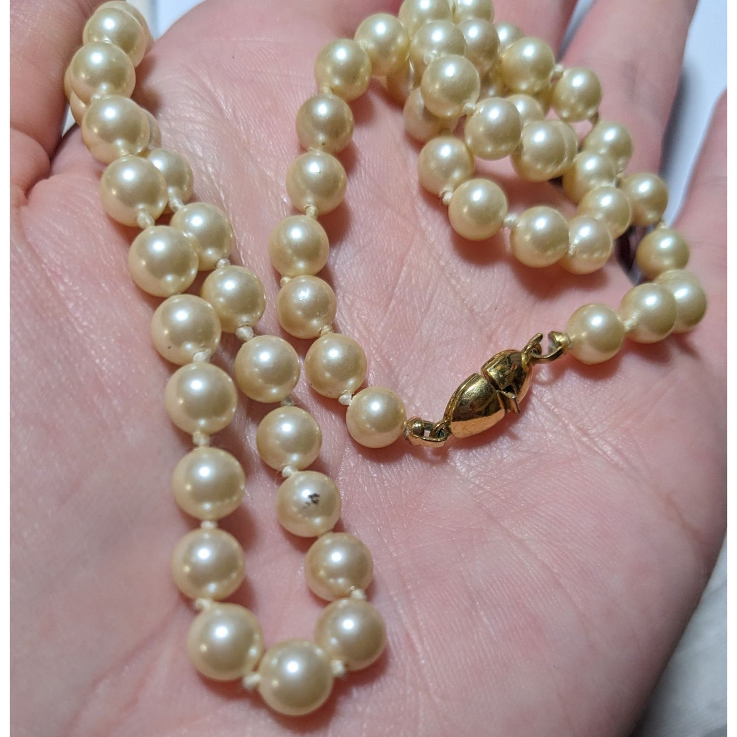 Vintage Glam Monet Beaded Faux Pearl Necklace