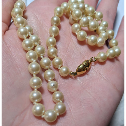 Vintage Glam Monet Beaded Faux Pearl Necklace