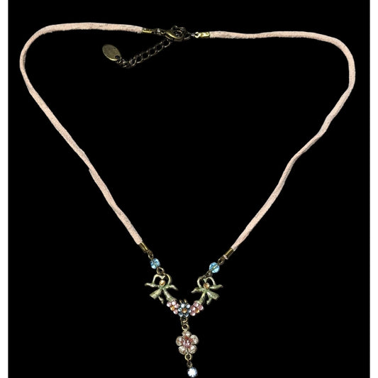 Cottagecore Coquette Pink Floral Necklace