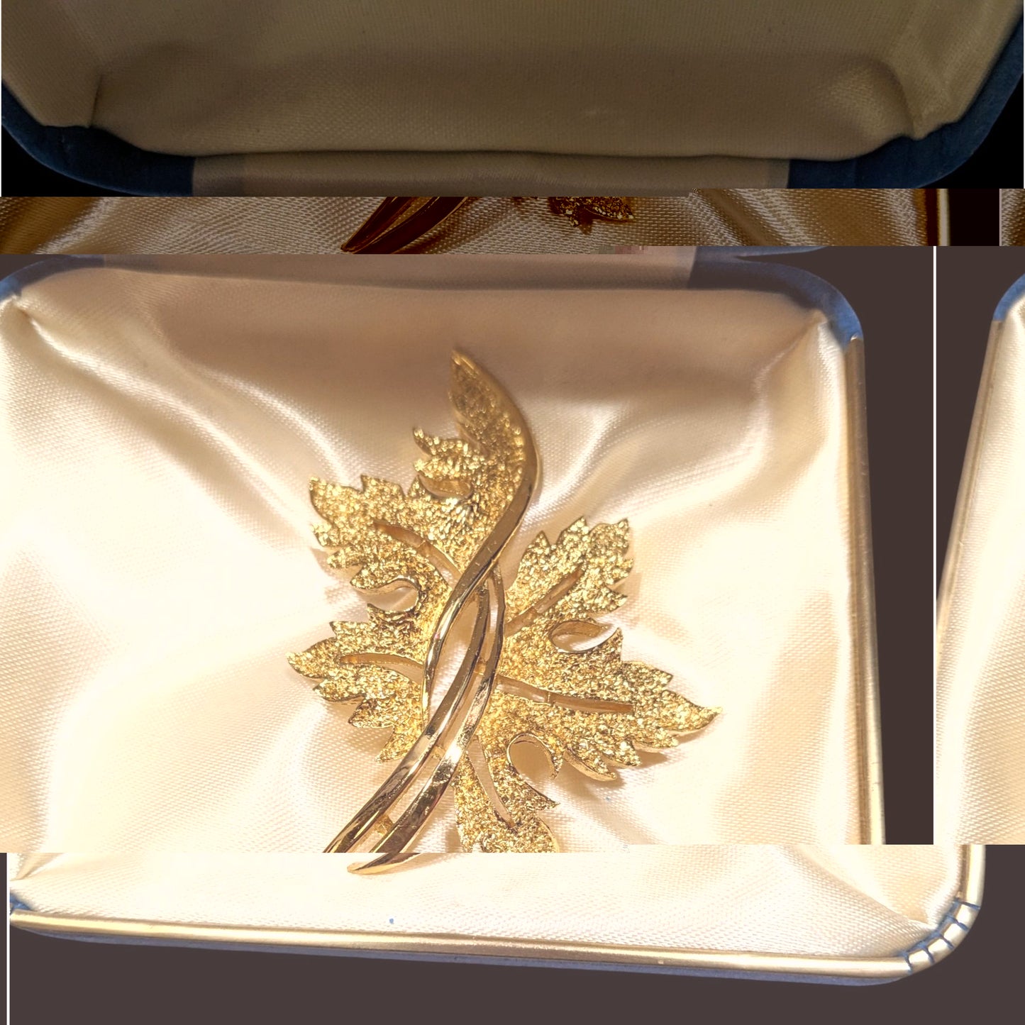 Vintage Jewels By Trifari Gold Leaf Brooch
