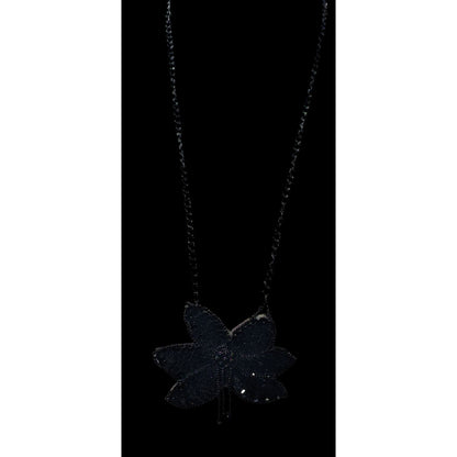 Gothic Floral Beaded Sequin Pendant Necklace