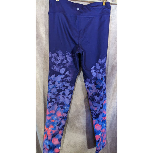 Champion Purple Floral Print Athletic Leggings