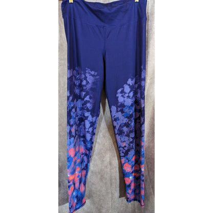 Champion Purple Floral Print Athletic Leggings